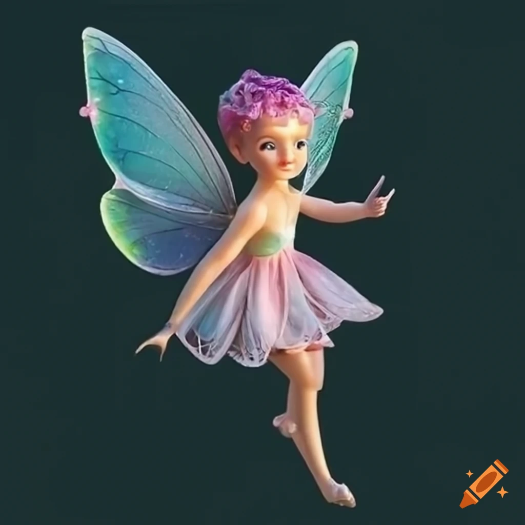 Tiny fairy flying in a high-quality image