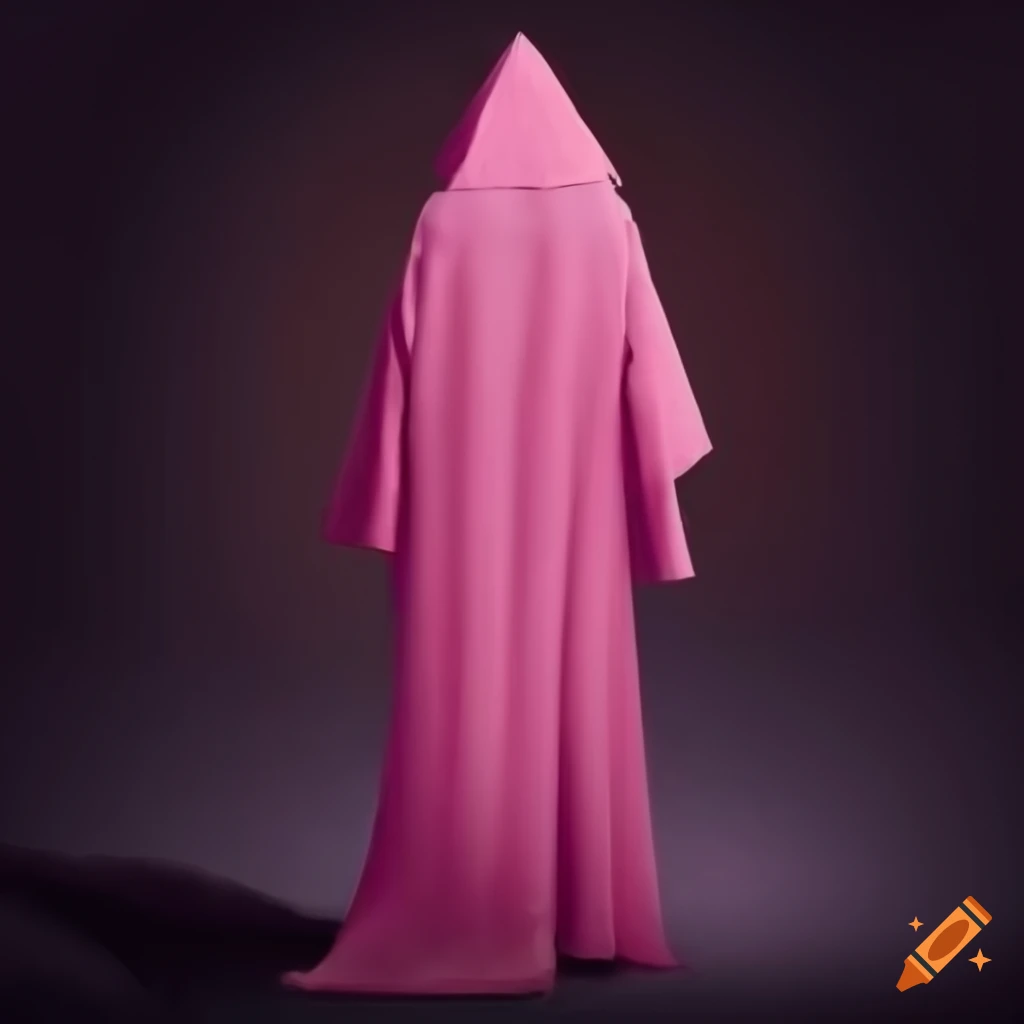 old-woman-in-a-pink-hooded-cloak-from-behind-on-craiyon