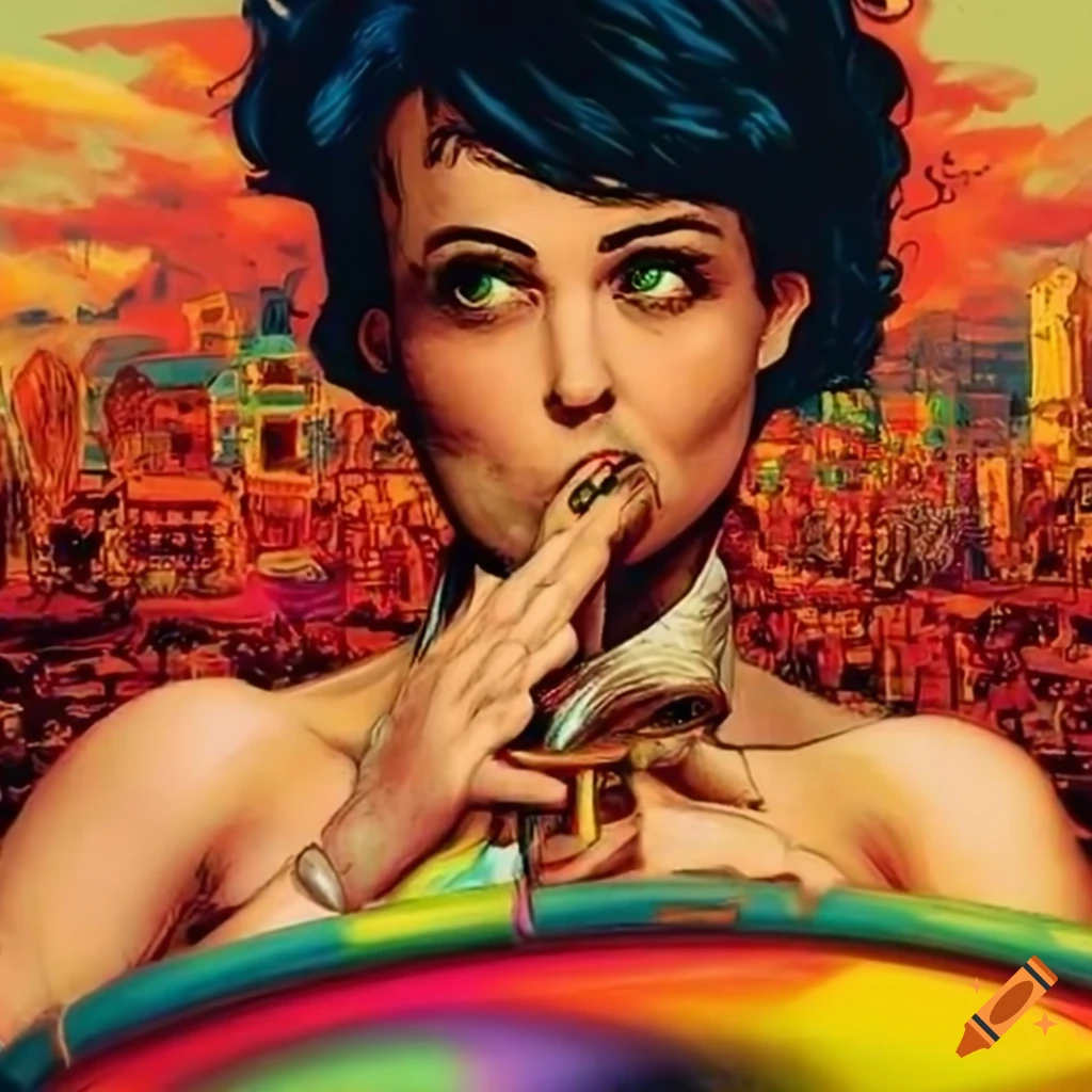 Vintage pinup disc golf theme with graphic novel style