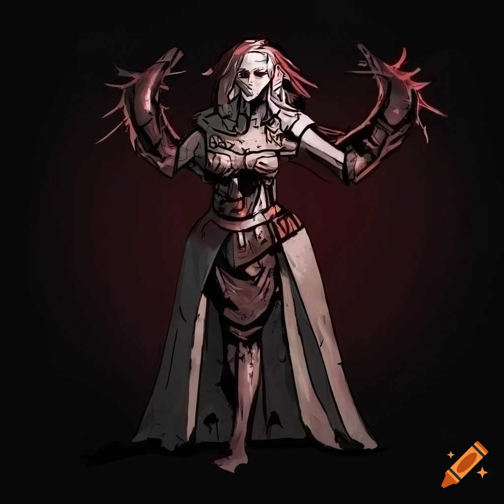 Inspired by darkest dungeon duchess of despair ruling over a realm of