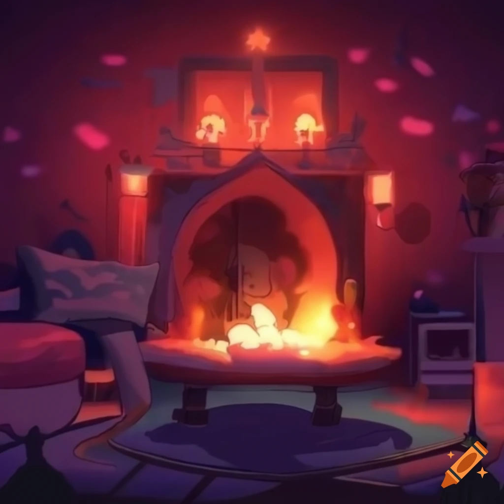 Cozy streamer background with hidden name elements