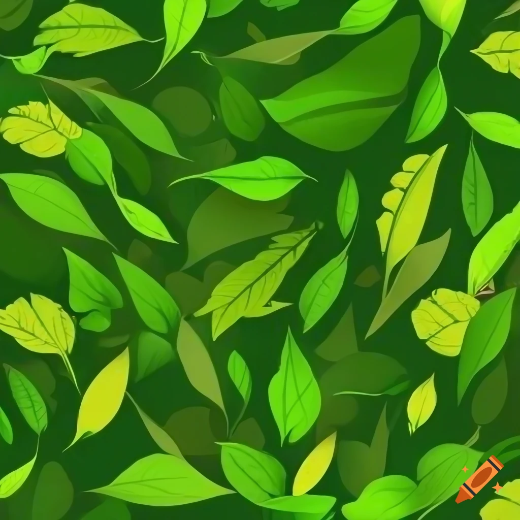 Enormous pile of green leaves under a bright blue sky in a meadow