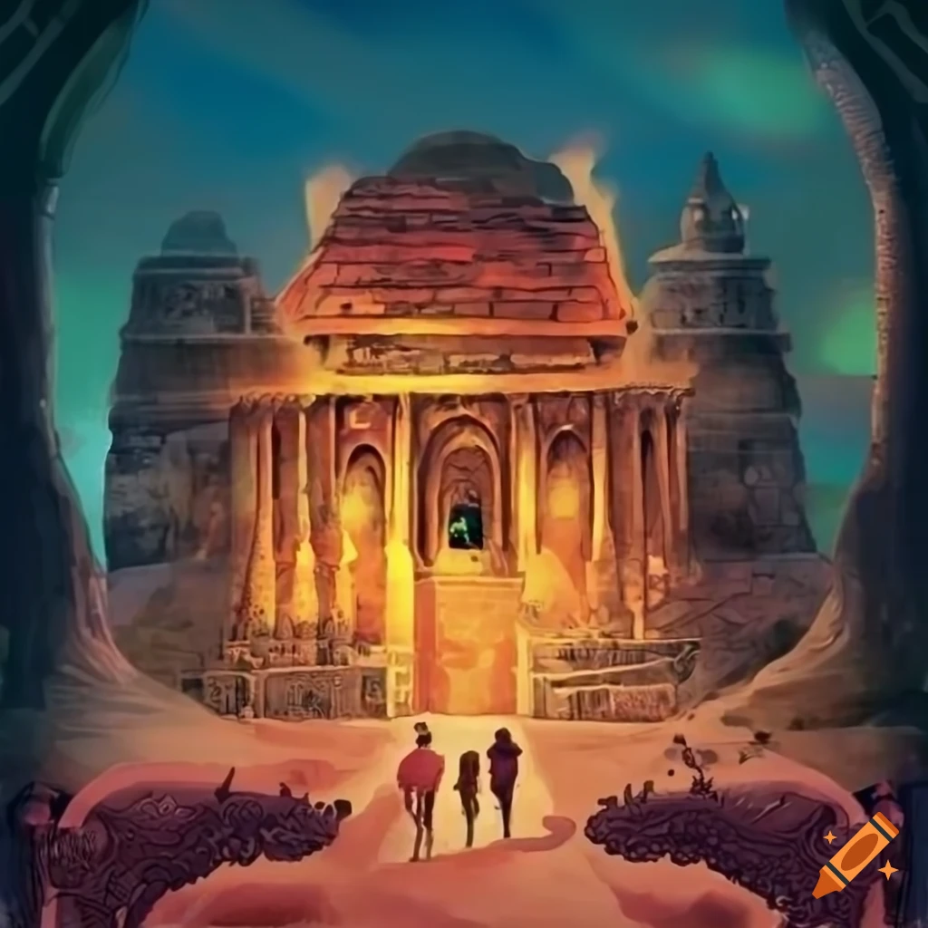33-cards oracle deck featuring ancient monuments on Craiyon