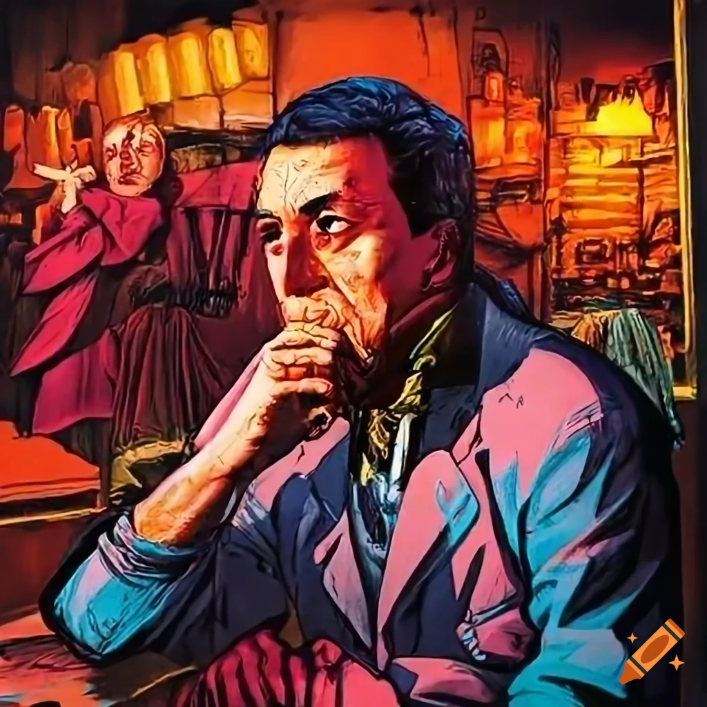 Asian vintage graphic novel with stunning lighting details and vivid magic