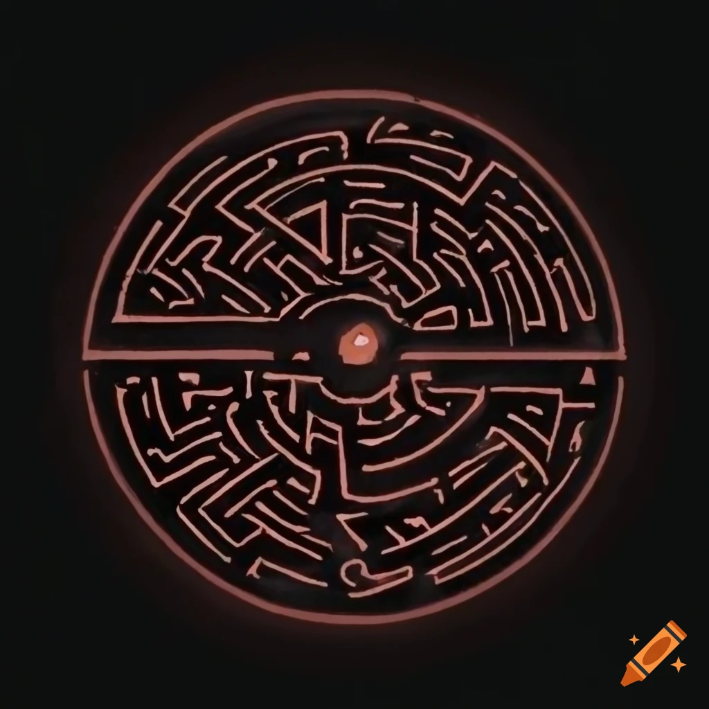 Maze dissolving into watercolors with predominantly black colors