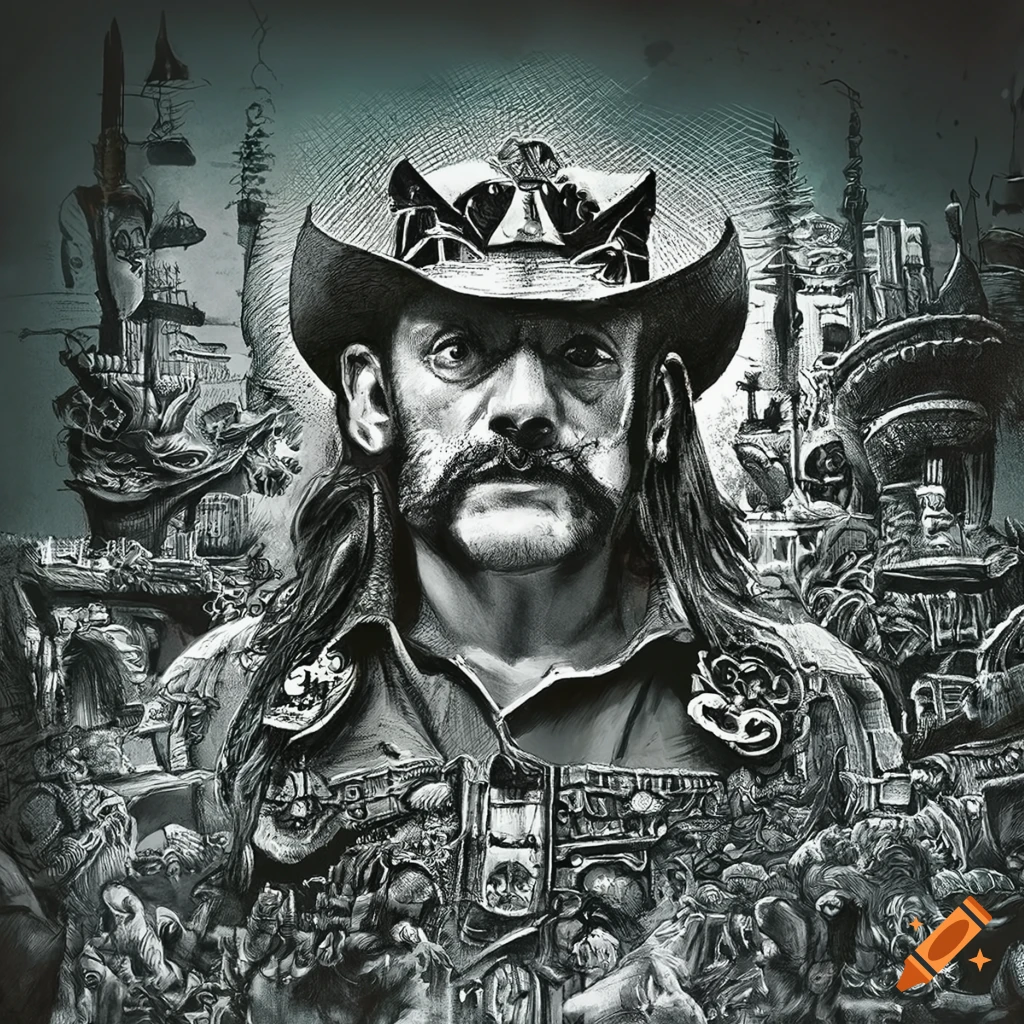 Intricate high-detail cover art of motorhead album on Craiyon