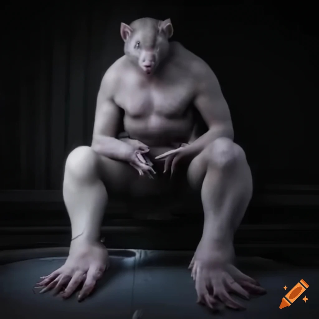 Hybrid human-rat creature
