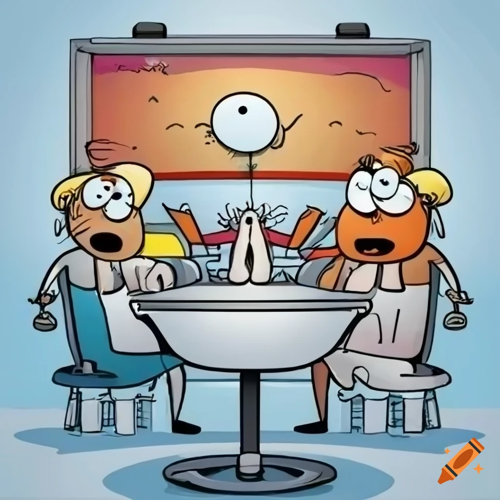 Colorful cartoon illustration of a network meeting on Craiyon