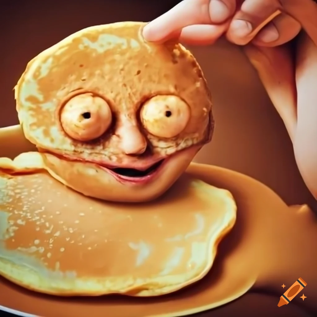 Pancake with a human face