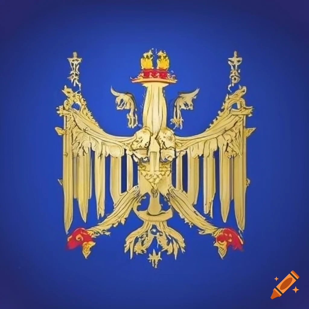 Historical flag of the Empire of France held by Joan of Arc in stunning detail