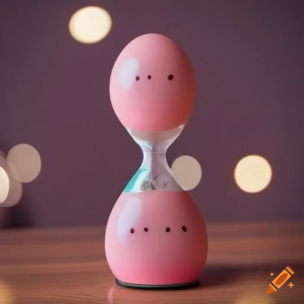 Menstrual egg timer with mid-century design