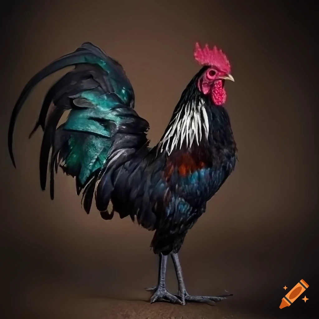 Badge design featuring a Black Rooster Command with left-facing rooster