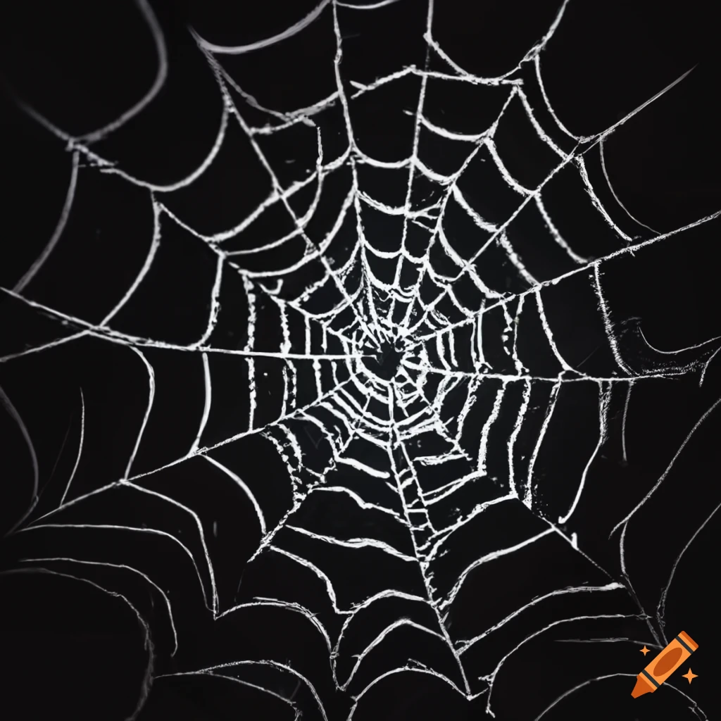 White spiderweb design