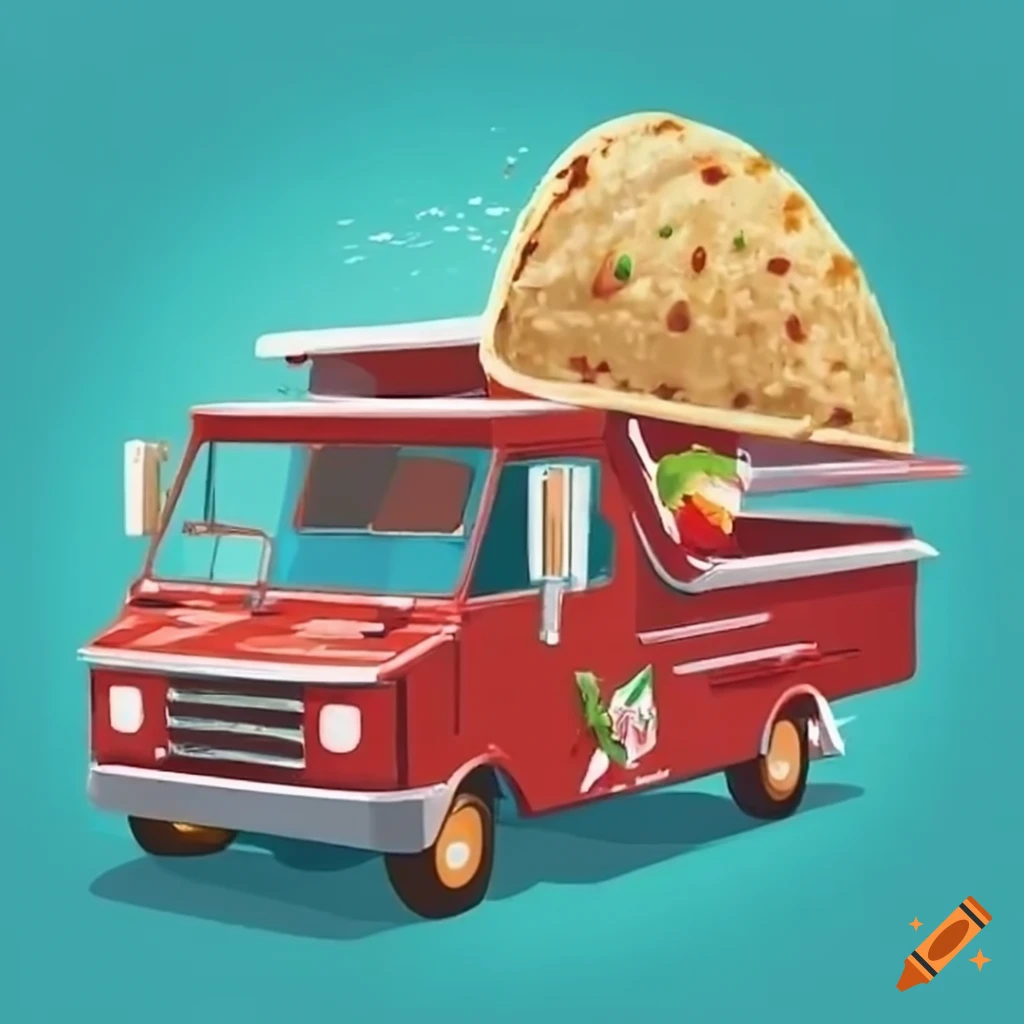 Food truck with taco on top