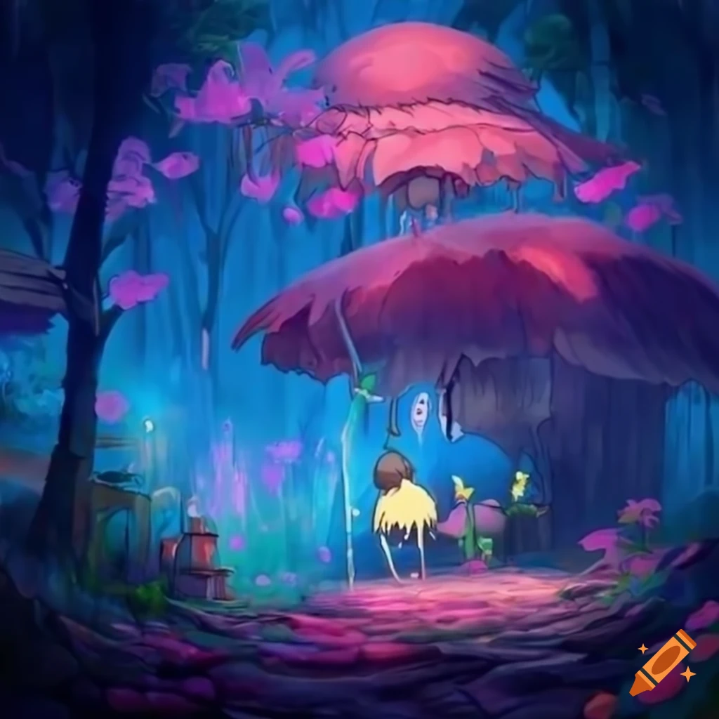 Enchanting Studio Ghibli-inspired animated character in a livestream with vibrant colors
