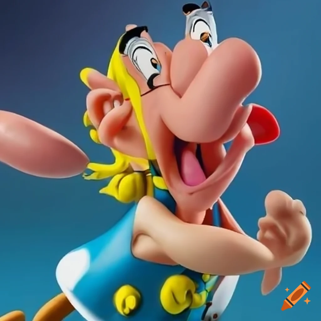 Asterix with unique sausage lips