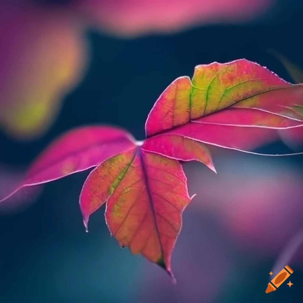 Colorful close-up of leaves