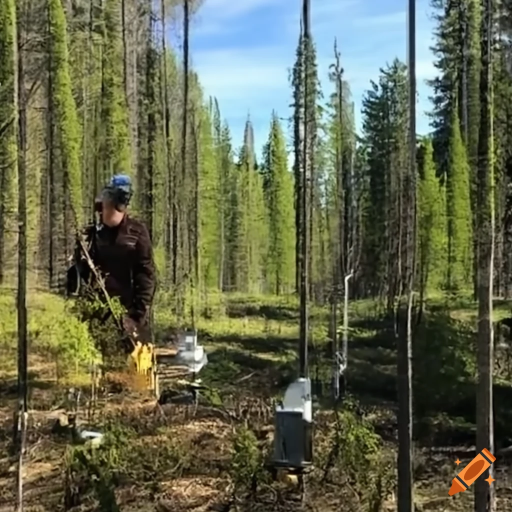 Boreal silviculture and reforestation podcasting with 5G connectivity elements