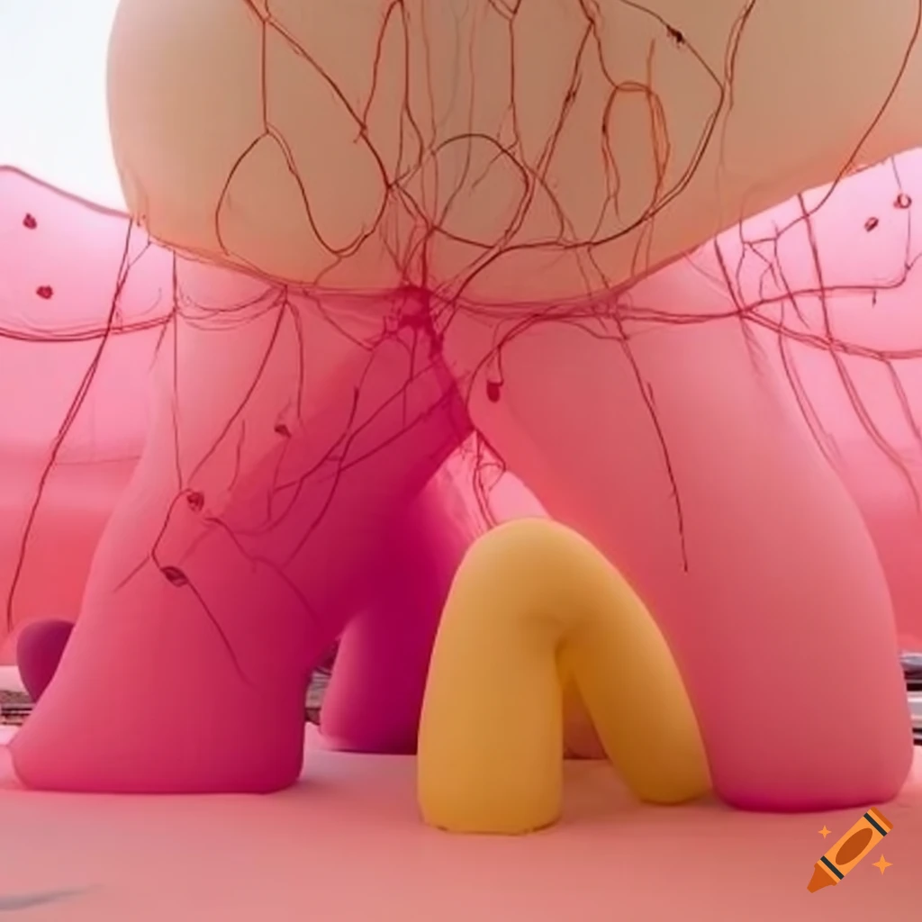 Colorful inflatable Spencer Tunick sculpture inspired by Ernesto Neto
