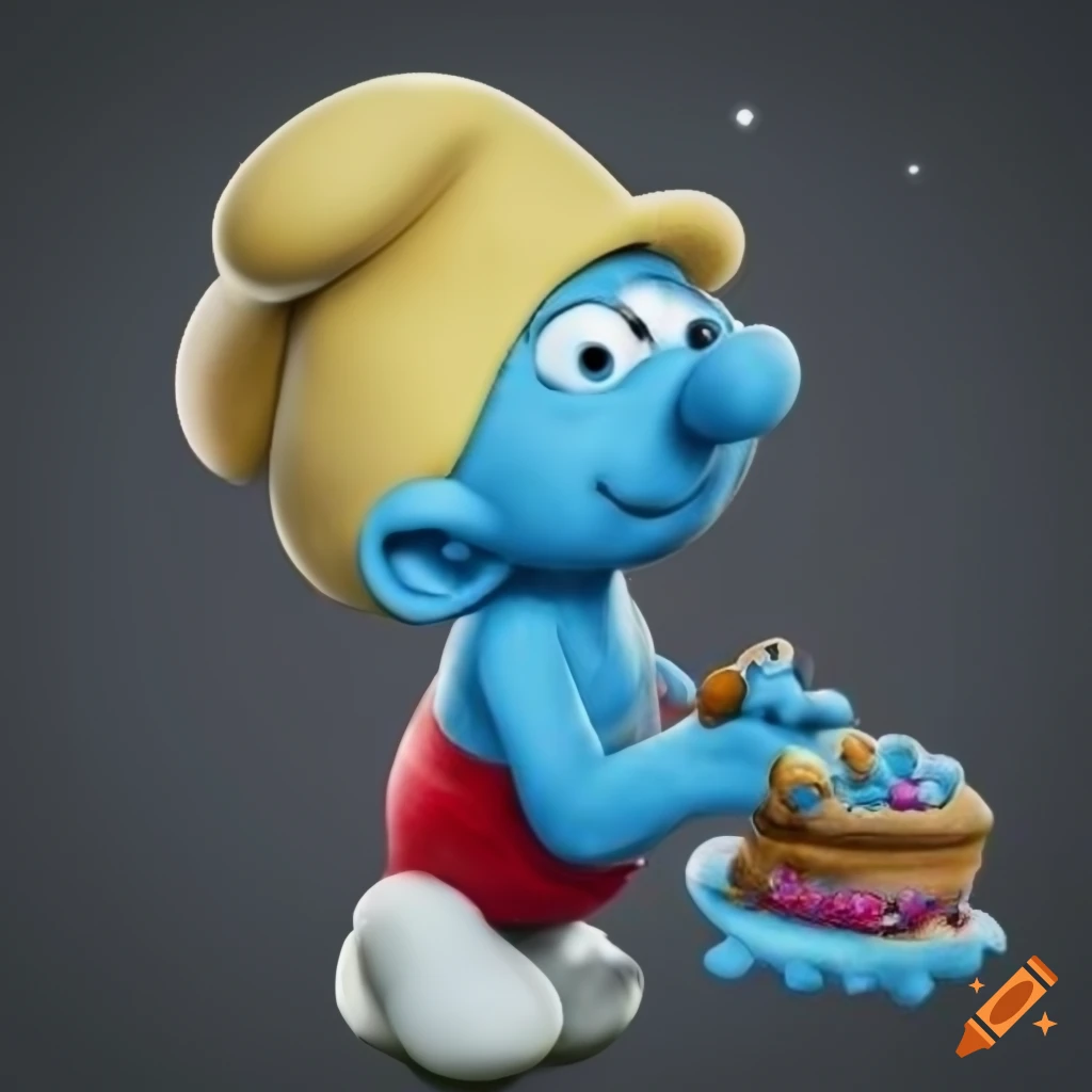 Smurf bake-off with star chefs in a cosmic setting
