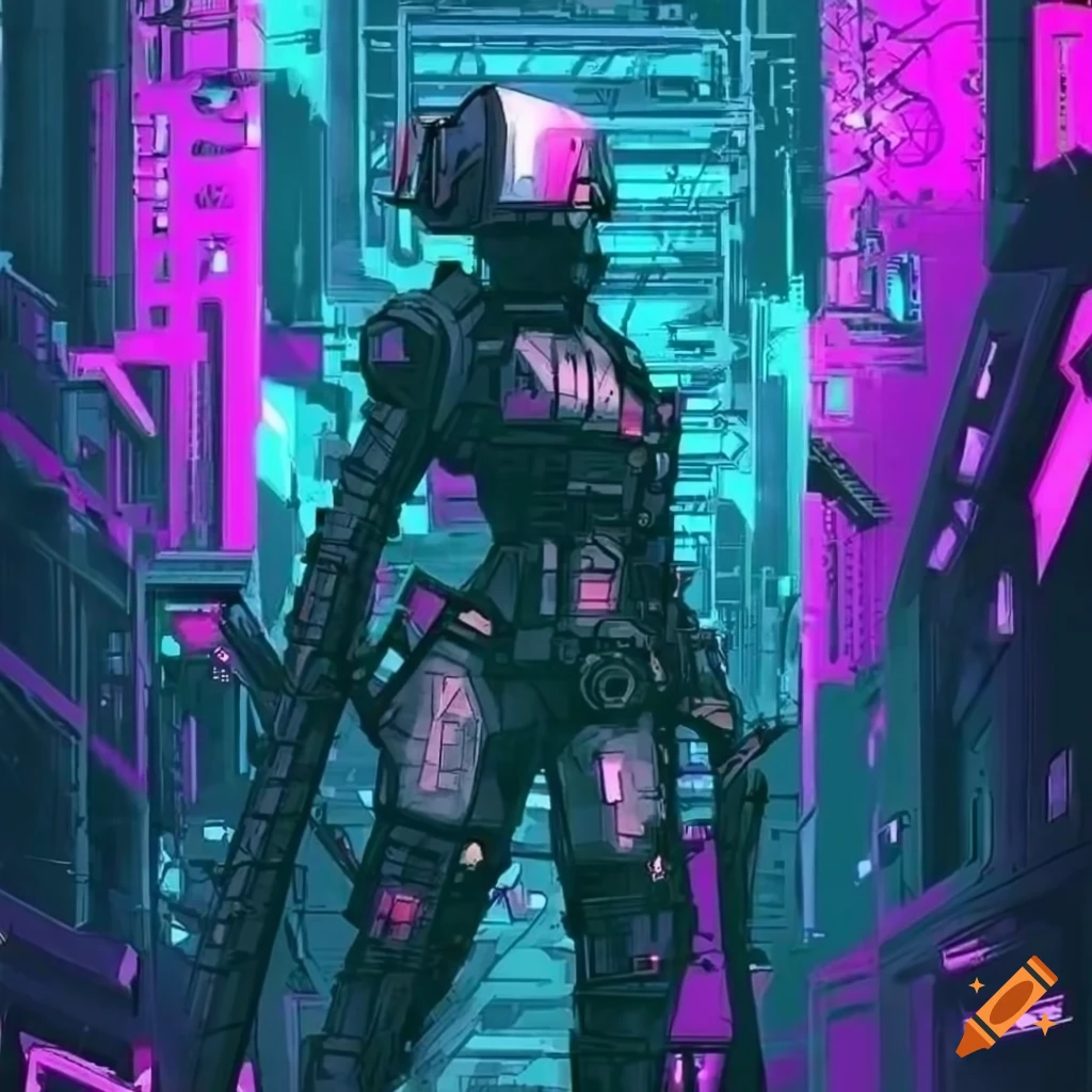 Cyberpunk designs on Craiyon