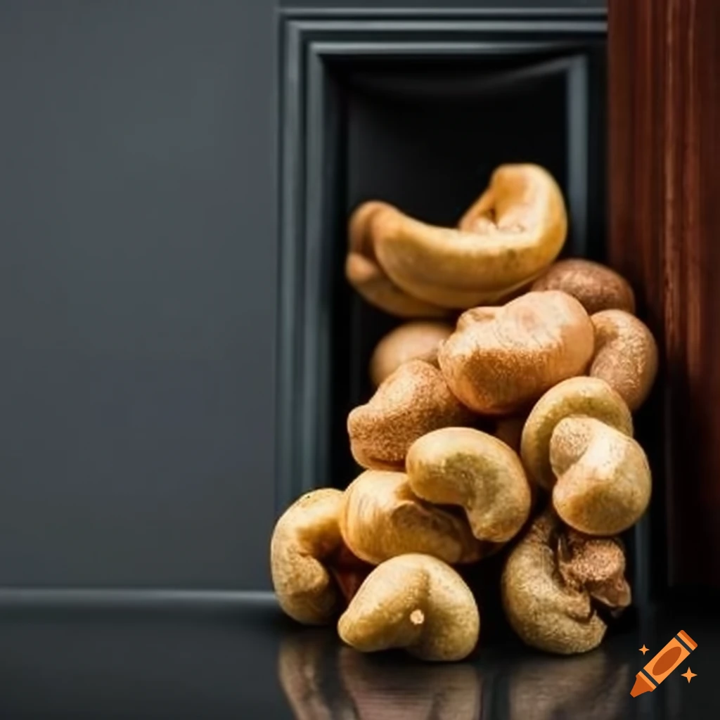 Cashews behind an open door