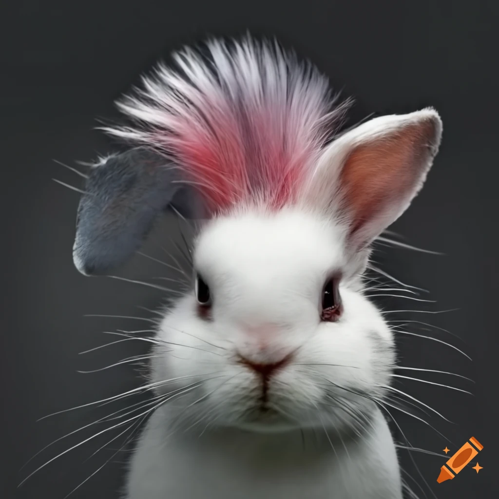 Bunny rabbit with mohawk on Craiyon
