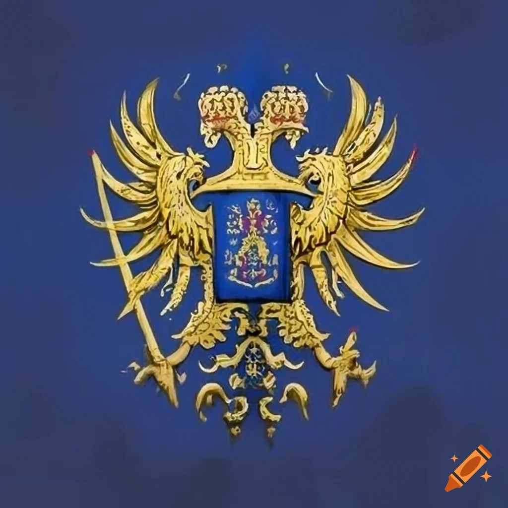 Historical flag of the Empire of France held by Joan of Arc in stunning detail