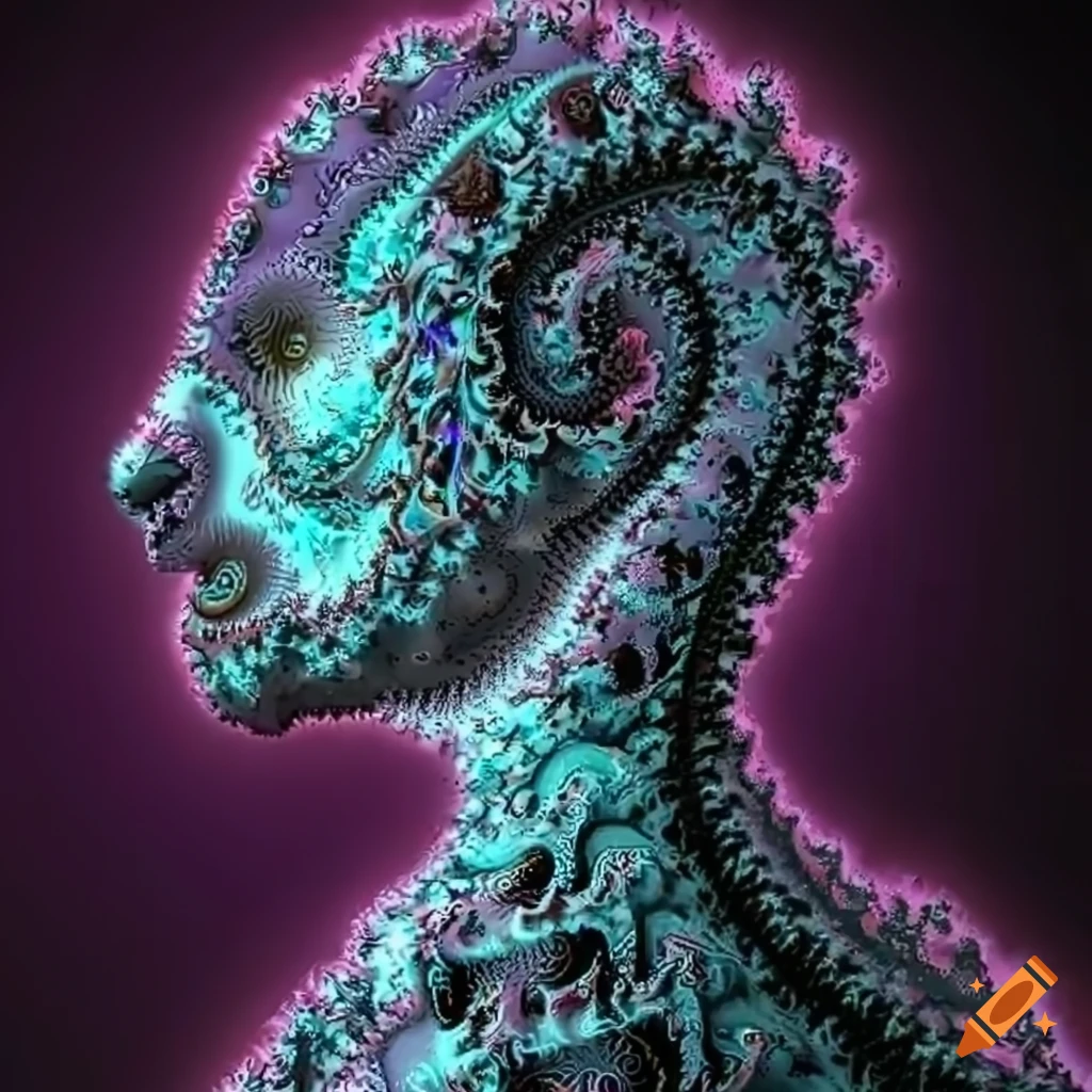 Fractal artwork of a powerful figure