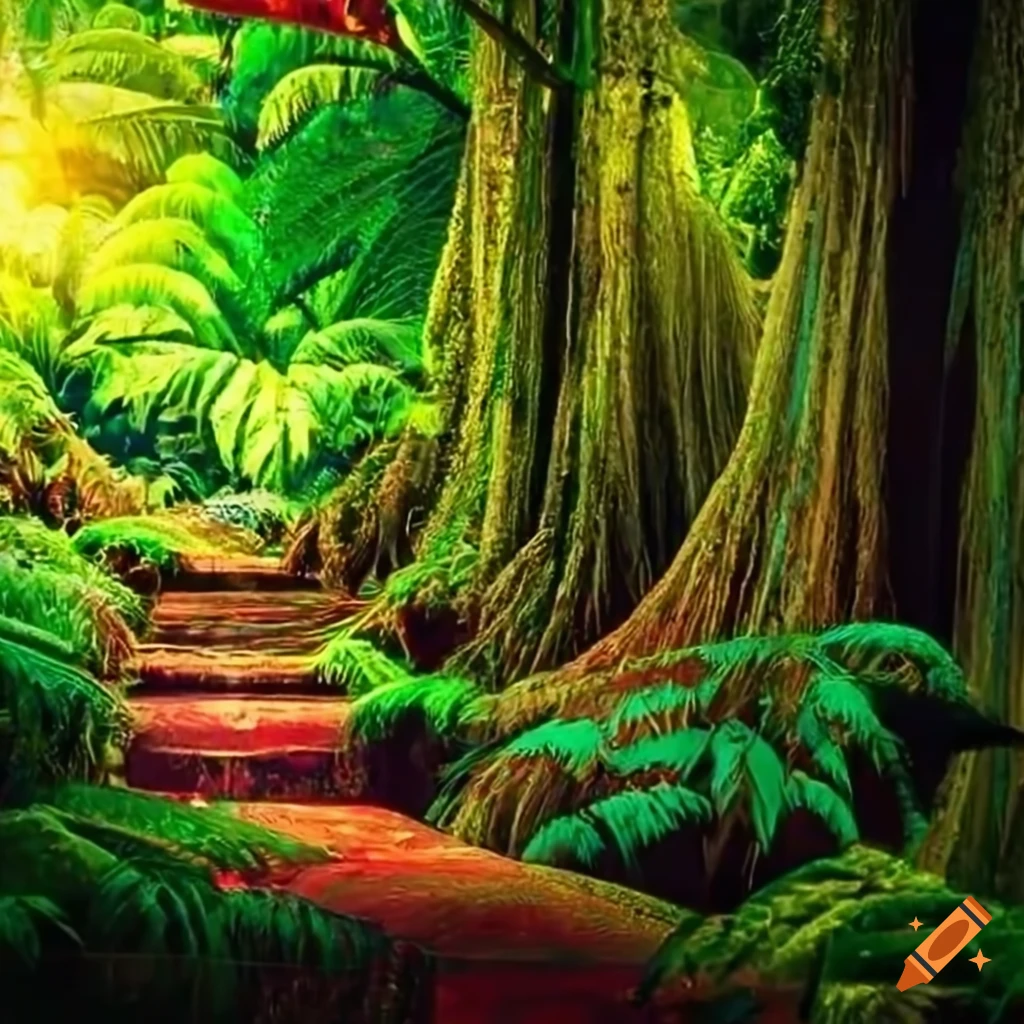 Colorful rainforest