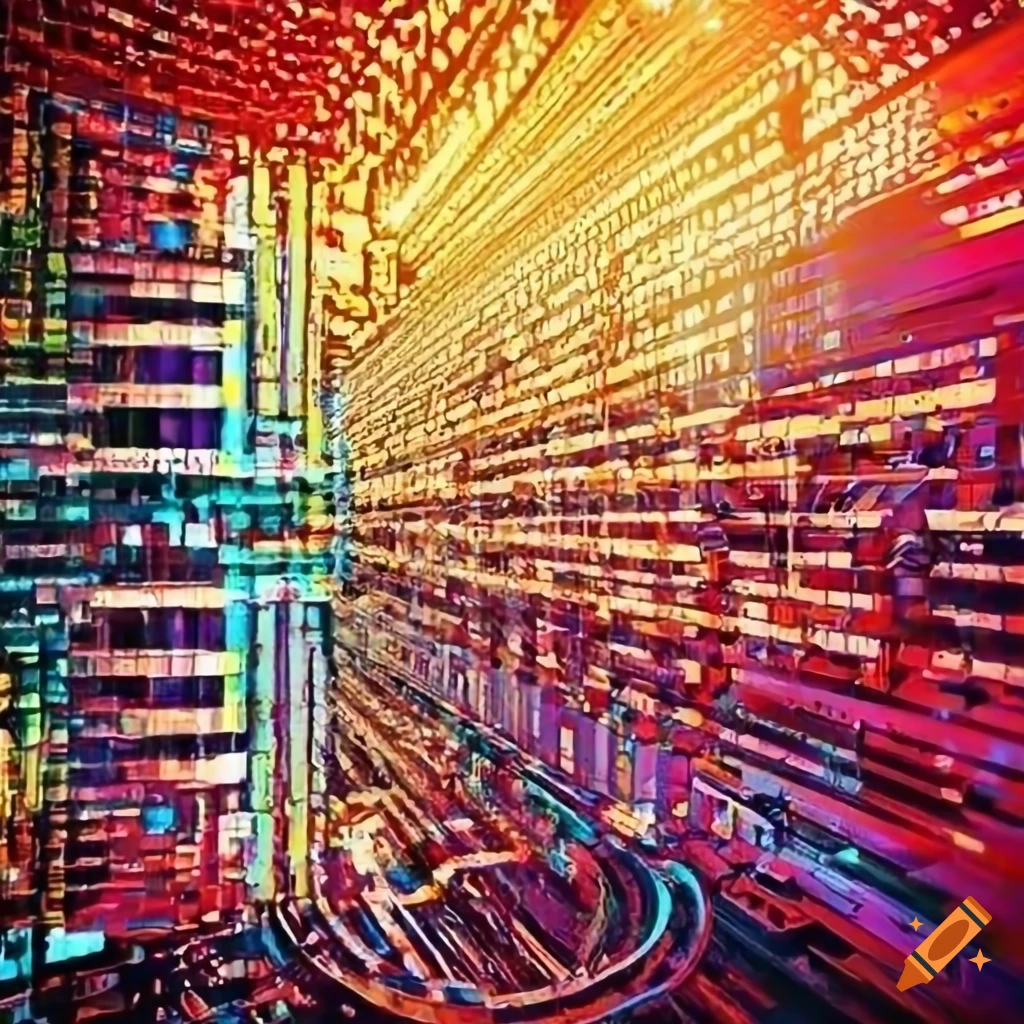 Interconnected computer code design on Craiyon