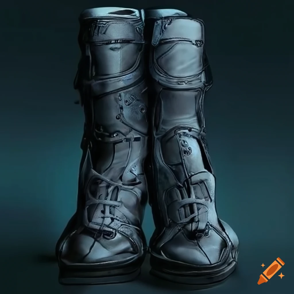 Futuristic cybernetic legs and shoes concept