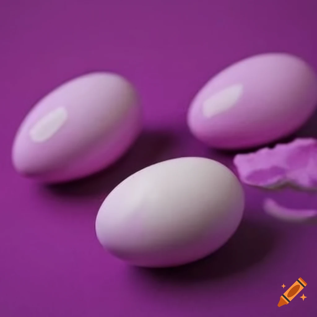 Purple Easter egg with 'Carrie's Creamed Egg' text for hunting