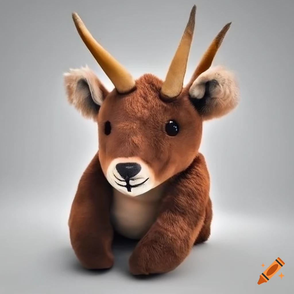 Stuffed animal of a saola