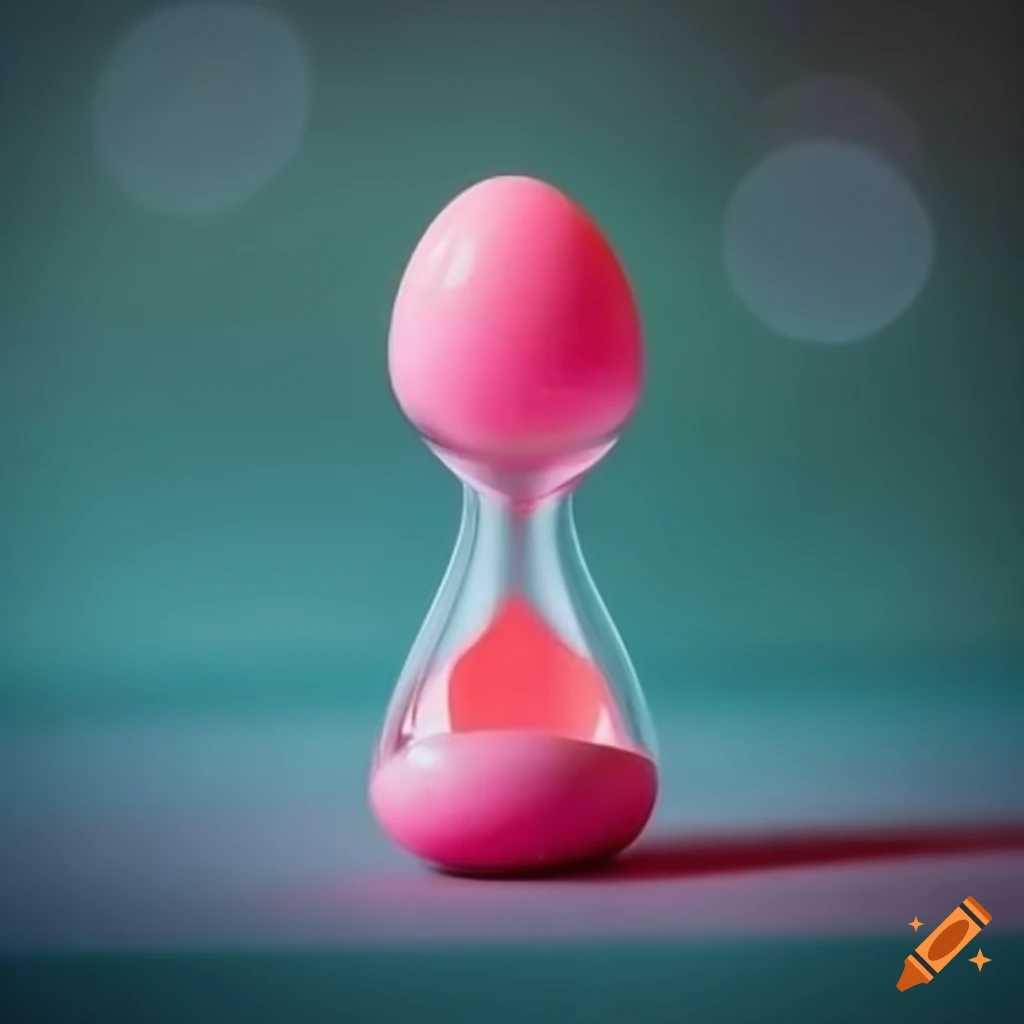 Menstrual egg timer with mid century design concept model