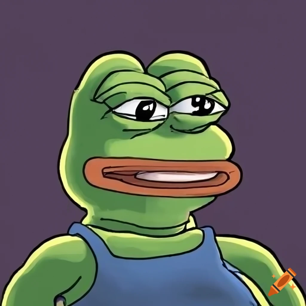 Nerdy Pepe the Frog