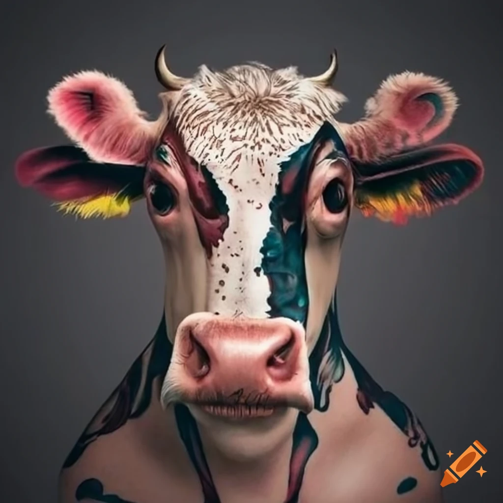 Tattooed cow