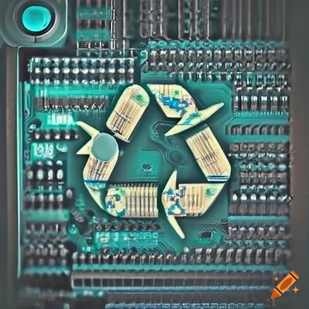 Intel recycling computer chips on Craiyon