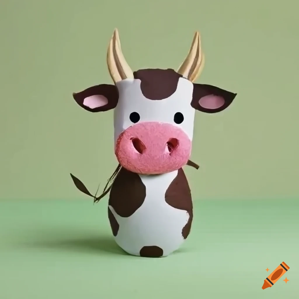 Paper craft cow coconut sprout on Craiyon