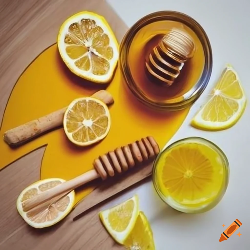 Turmeric, honey, and lemon face mask on Craiyon