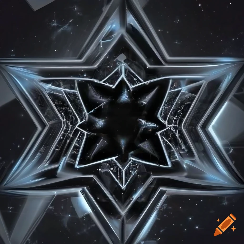 Abstract space art with noise dots resembling stars in high exposure black and white