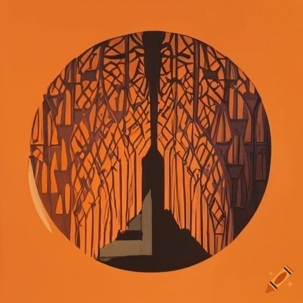 Frank Lloyd Wright pattern silhouettes