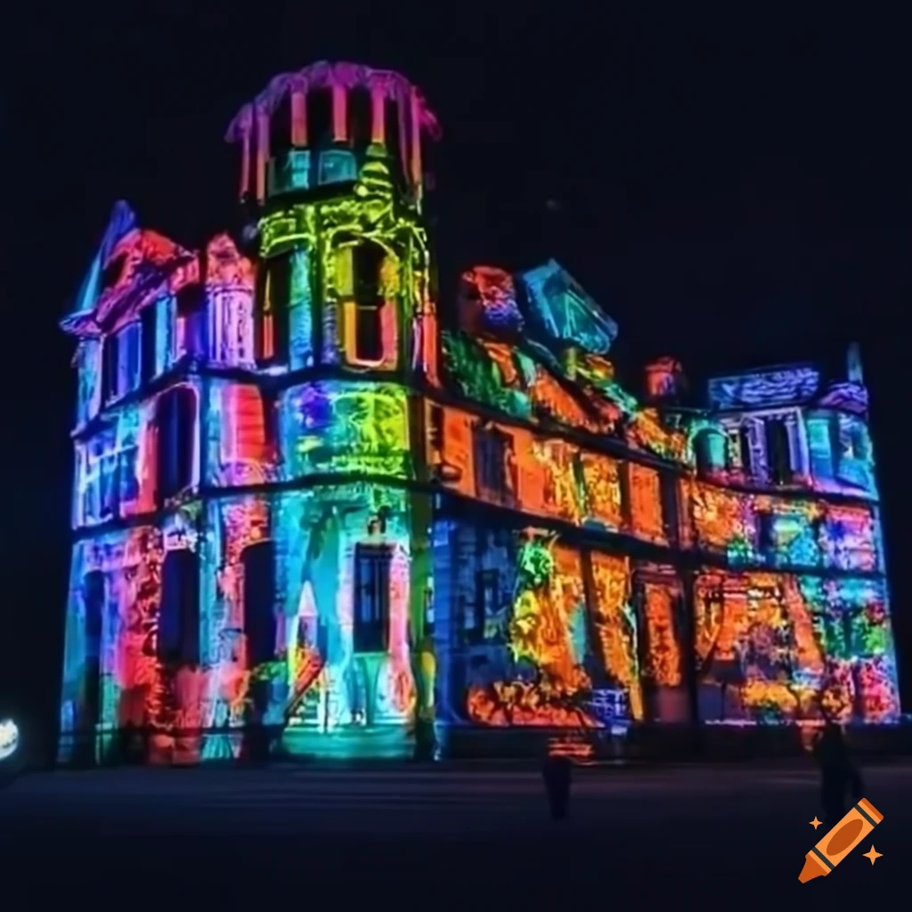 Building with projection mapping - VU NPdQ Qte XCK18r2OYQ.webp