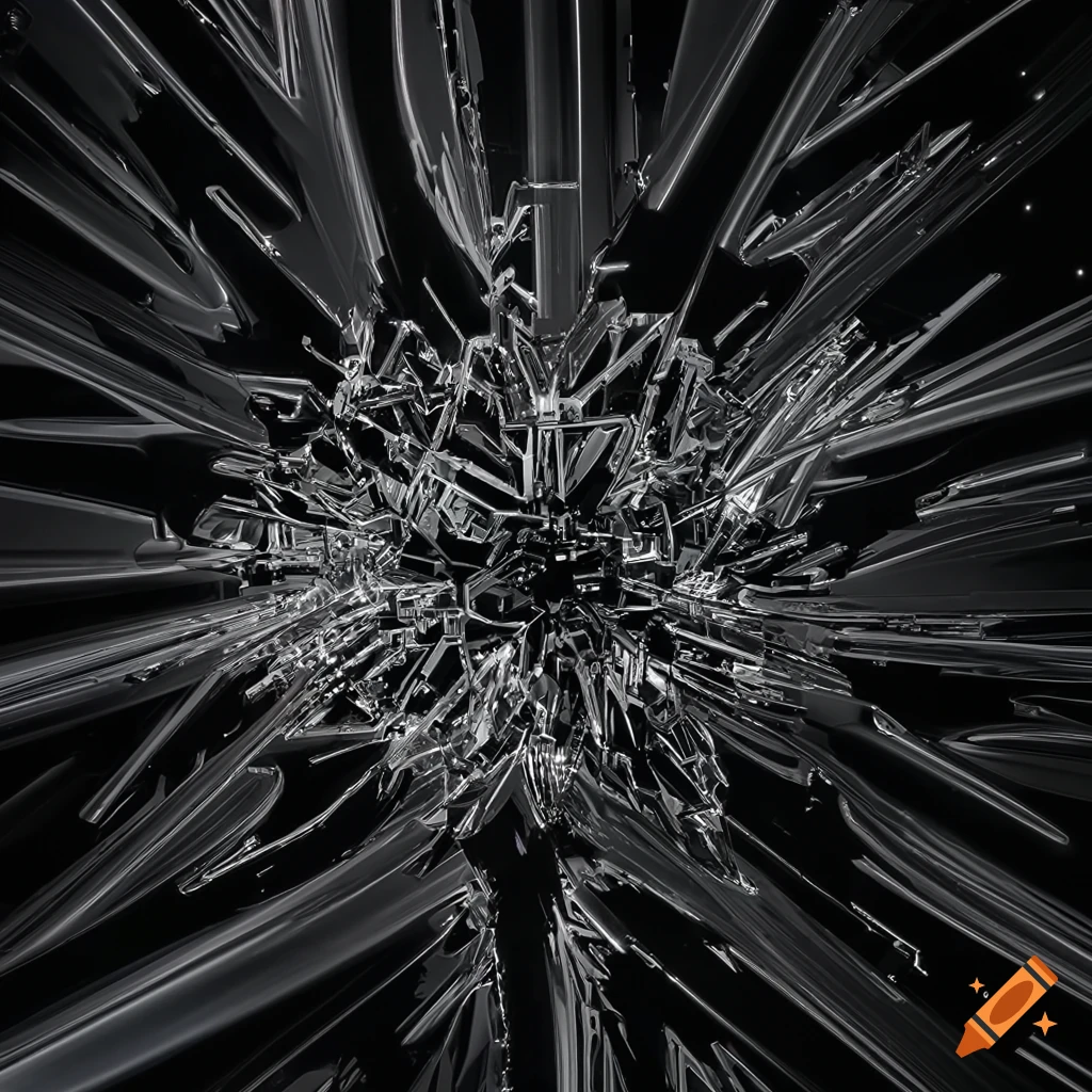Abstract space art with noise dots resembling stars in high exposure black and white