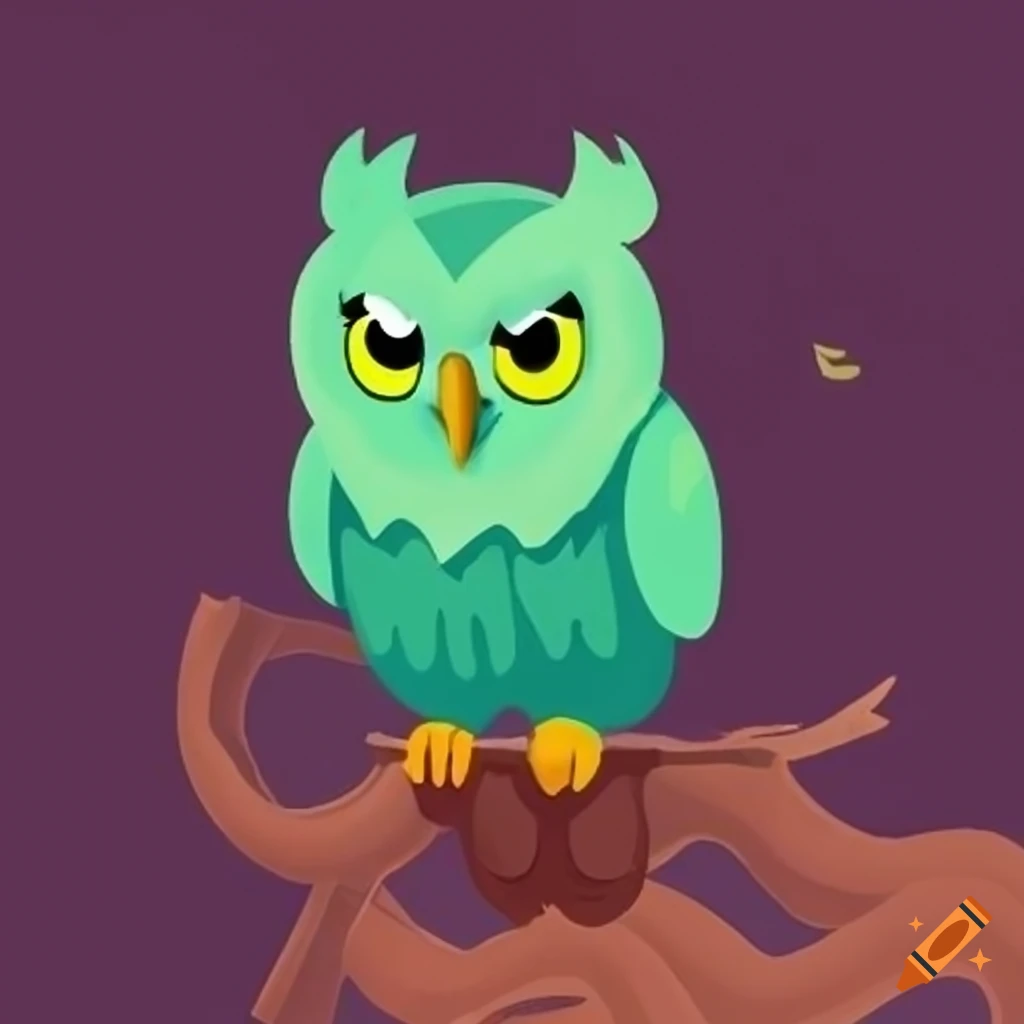 Cursed Duolingo owl on Craiyon