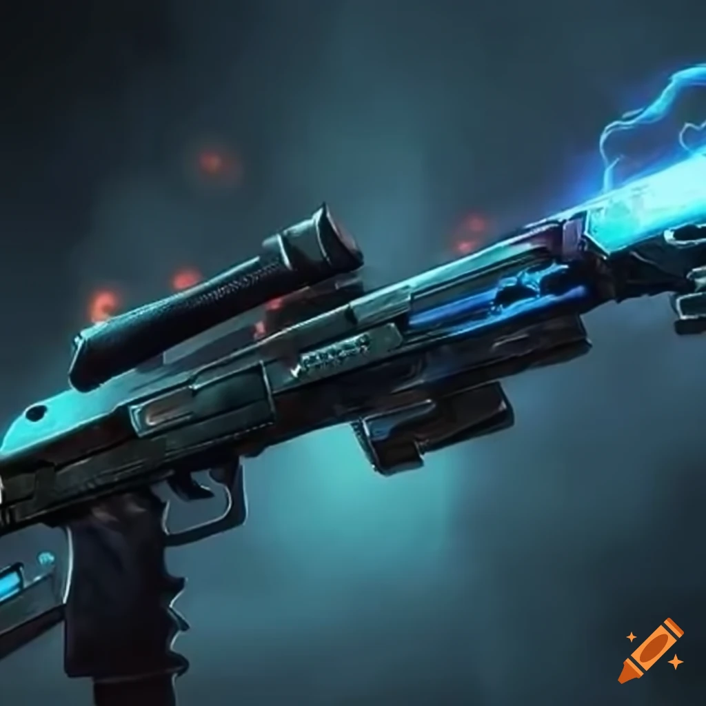 Futuristic depiction of a cybernetic pistol