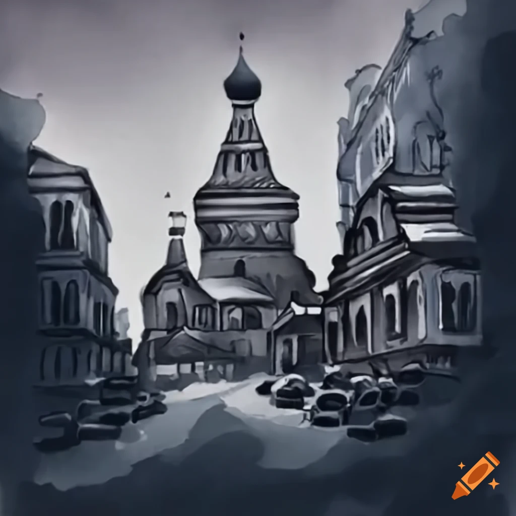 Night cityscape in Russia