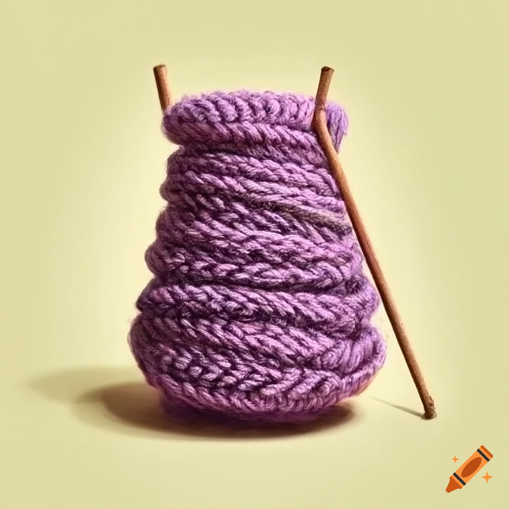 Multiple threads merging into one in a knitting project on Craiyon