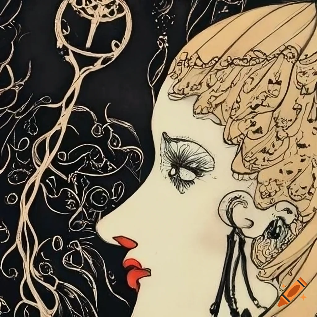 Tarot card symbolizing unrequited love by virgil finlay, aubrey