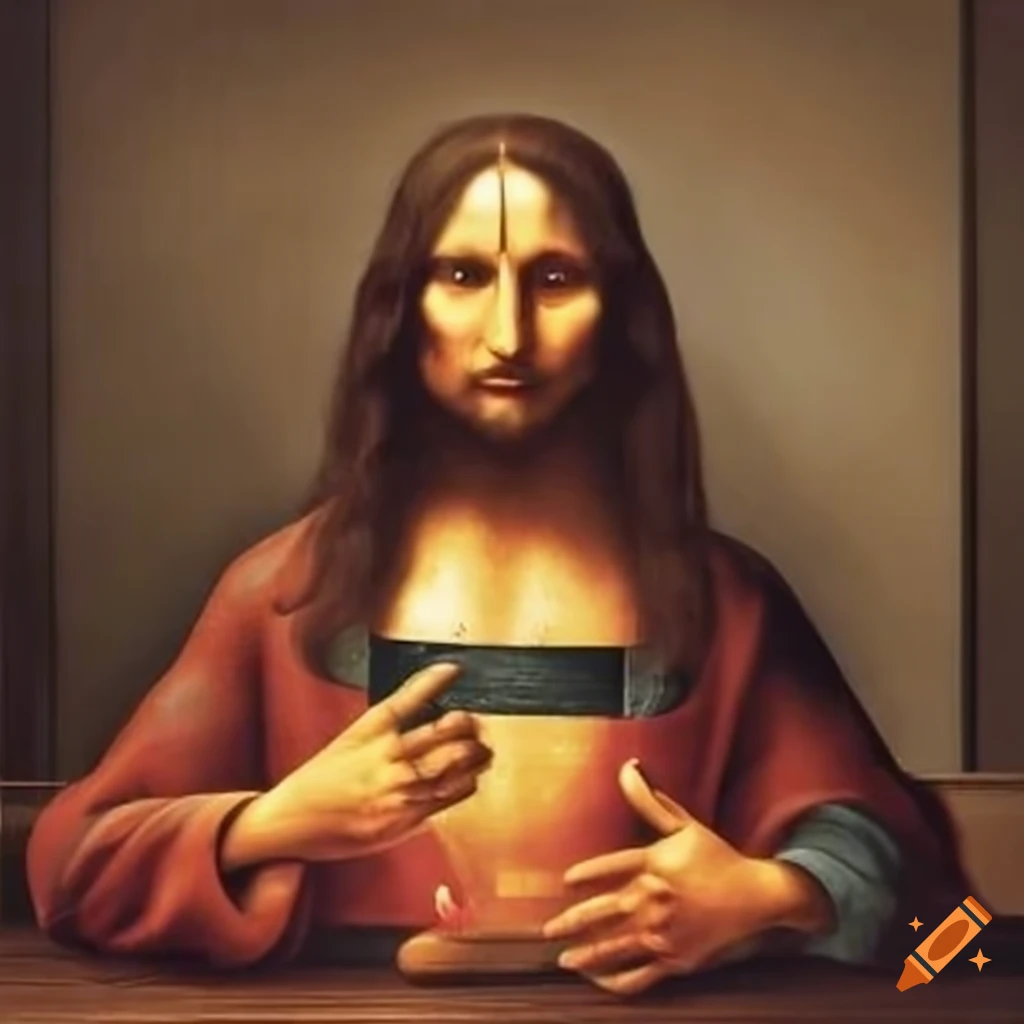 Parody of Leonardo da Vinci's 'Last Supper' in a McDonalds setting